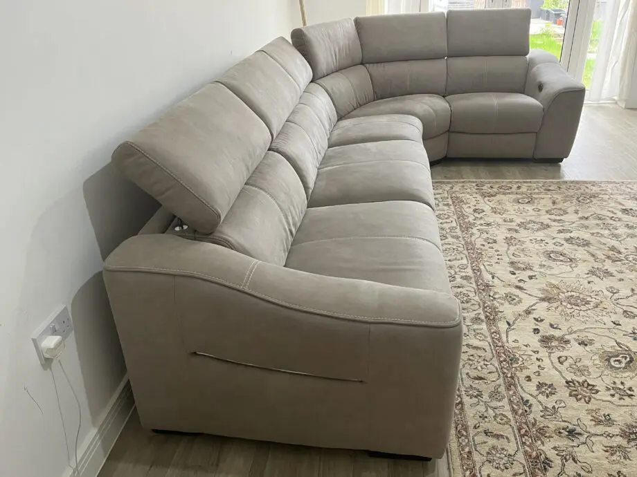 Elixir Showroom Corner Combi - Right hand facing in Oyster colour