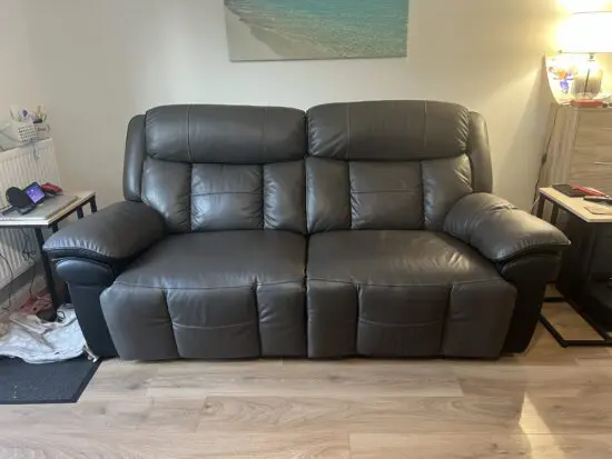 ScS Grey/Black Venus Power Recliner Sofa