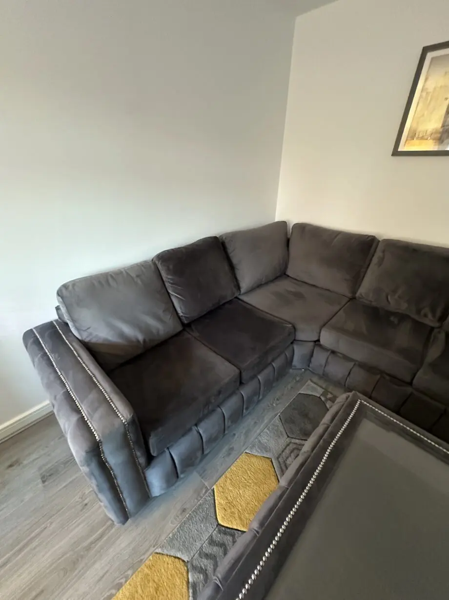 Corner sofa and swivel chair