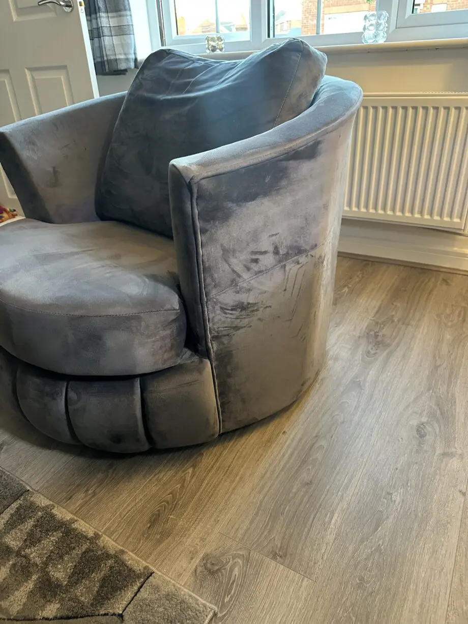 Corner sofa and swivel chair