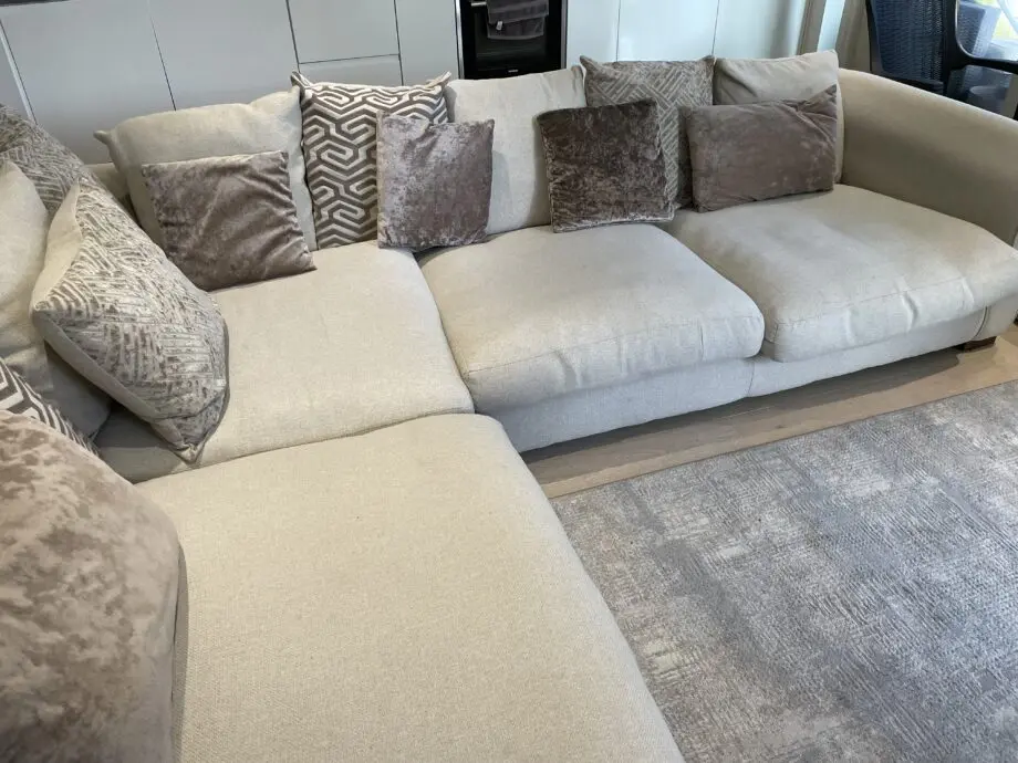Debenhams beige L shaped sofa