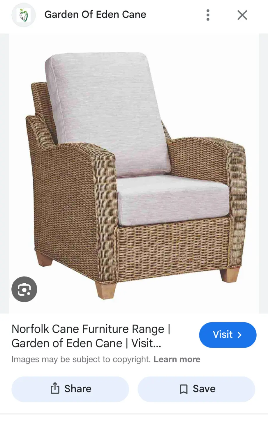 Armchair - Wood & Cane super comfortable Armchair