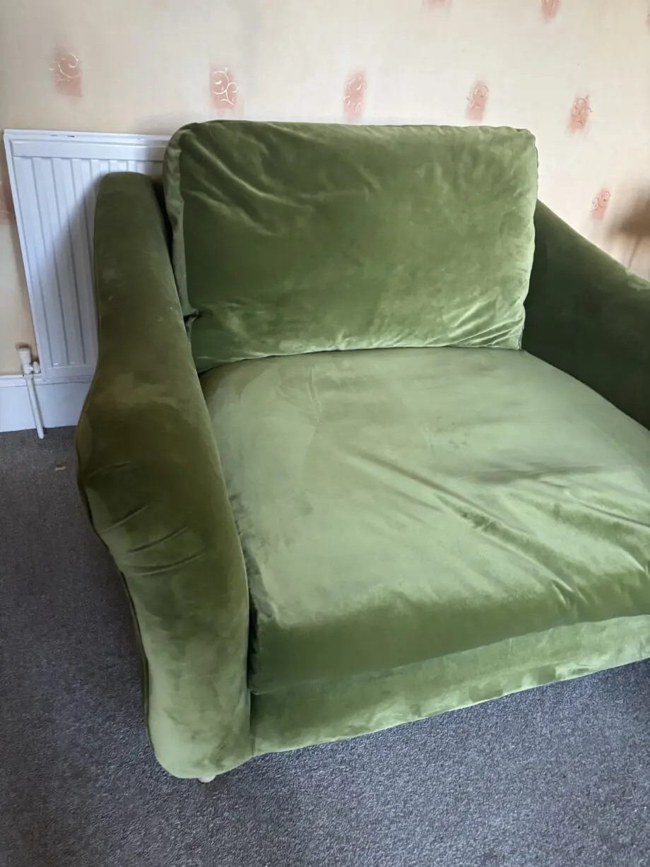 Loaf - Green Velvet Bumpster Love Seat