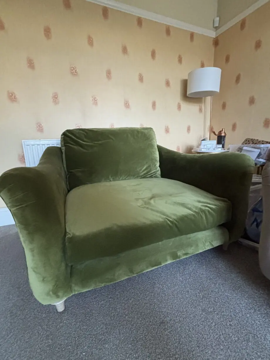 Loaf - Green Velvet Bumpster Love Seat