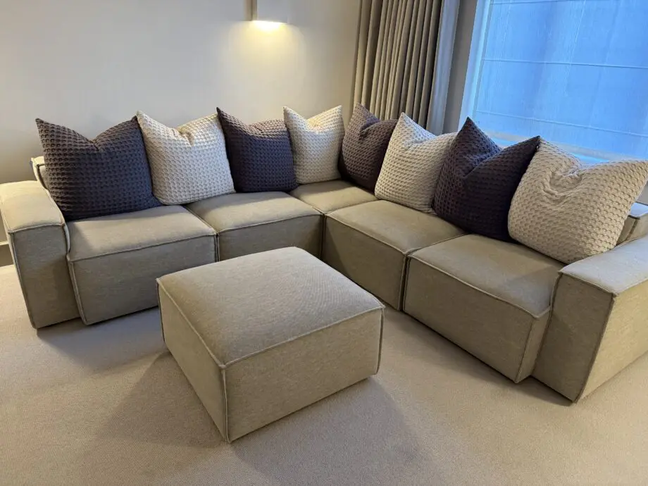 Swyft Model 3 Corner Sofa with x2 Model 3 Ottoman.