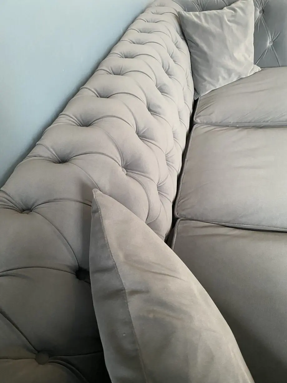 Oak Furnitue charcoal Chesterfield Sofa