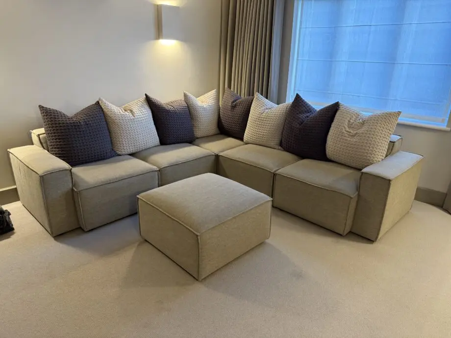 Swyft Model 3 Corner Sofa with x2 Model 3 Ottoman.