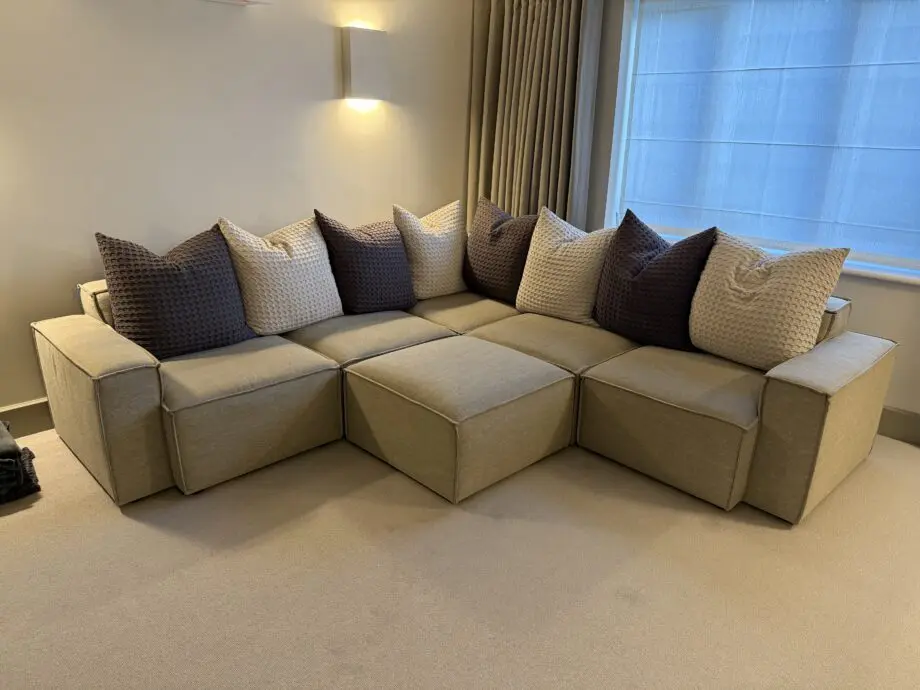 Swyft Model 3 Corner Sofa with x2 Model 3 Ottoman.