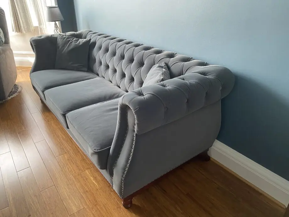 Oak Furnitue charcoal Chesterfield Sofa