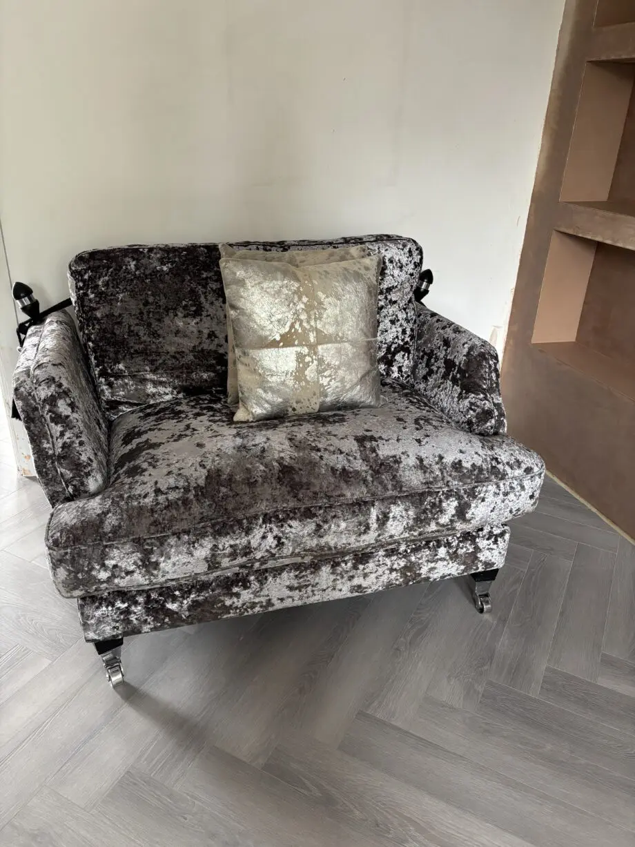 Velvet sofa set