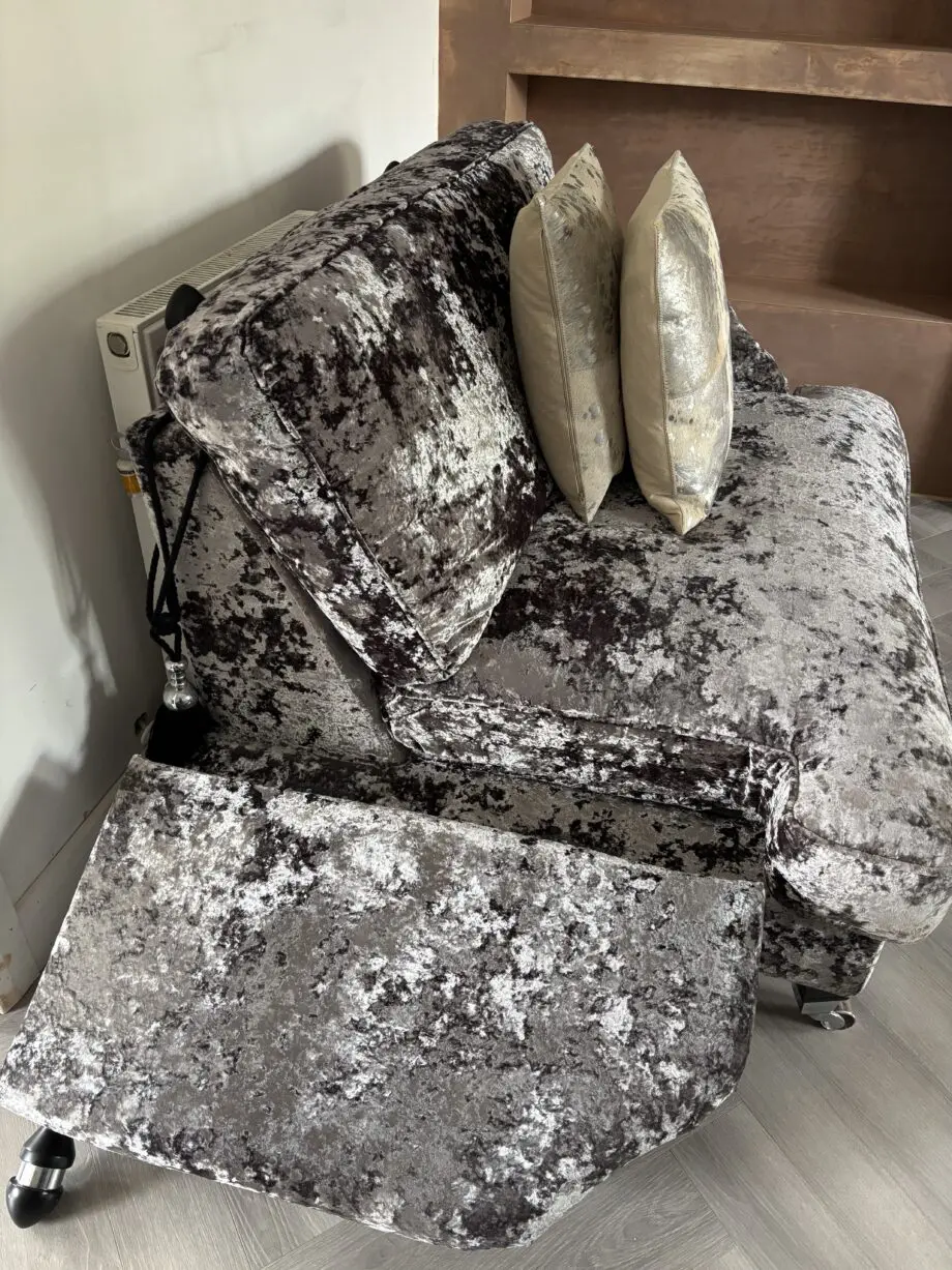 Velvet sofa set