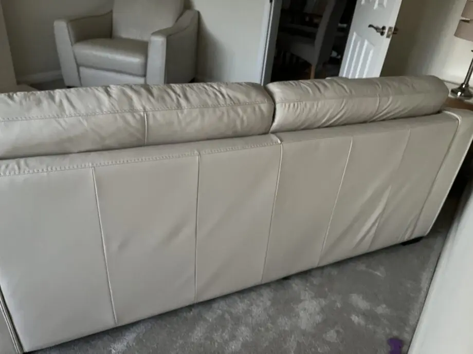 Furniture Village Cream Optimus Sofa Chair and Footstool