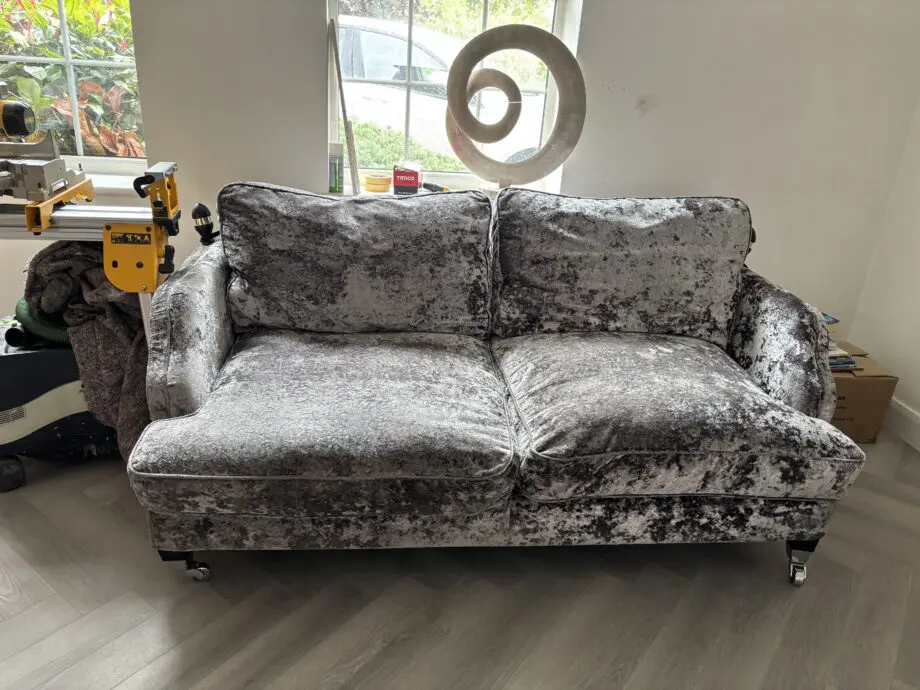 Velvet sofa set