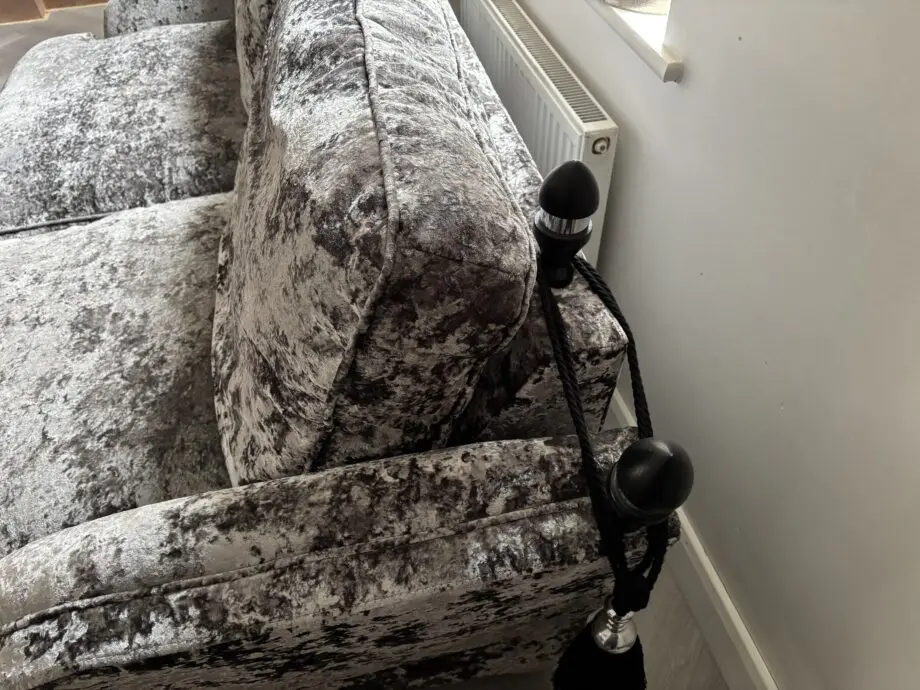 Velvet sofa set
