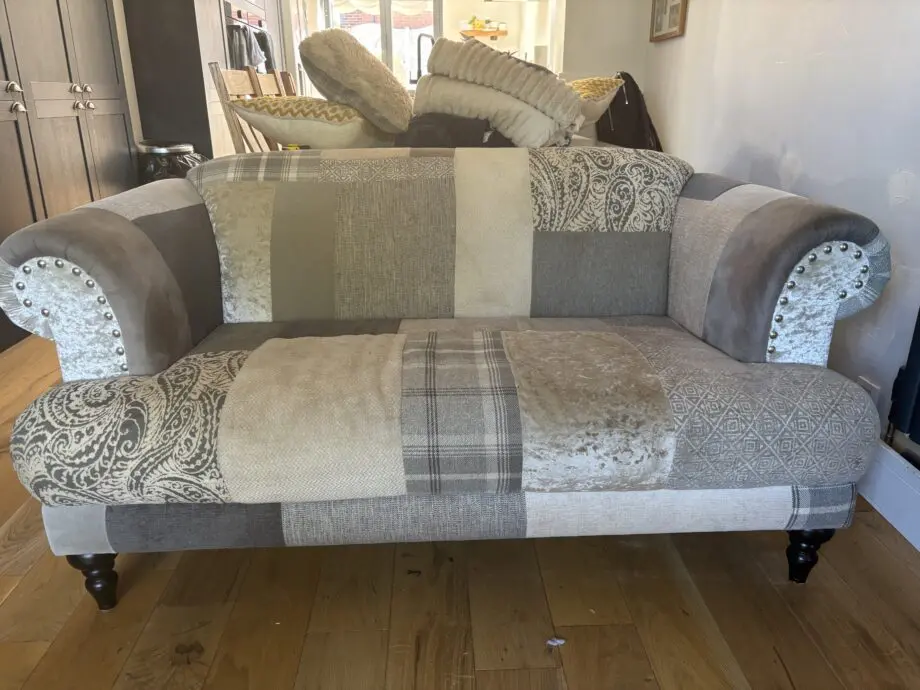 DFS patchwork grey sofa capsule collection