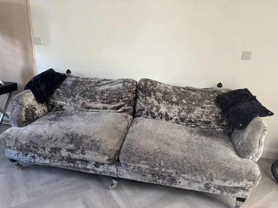 Velvet sofa set
