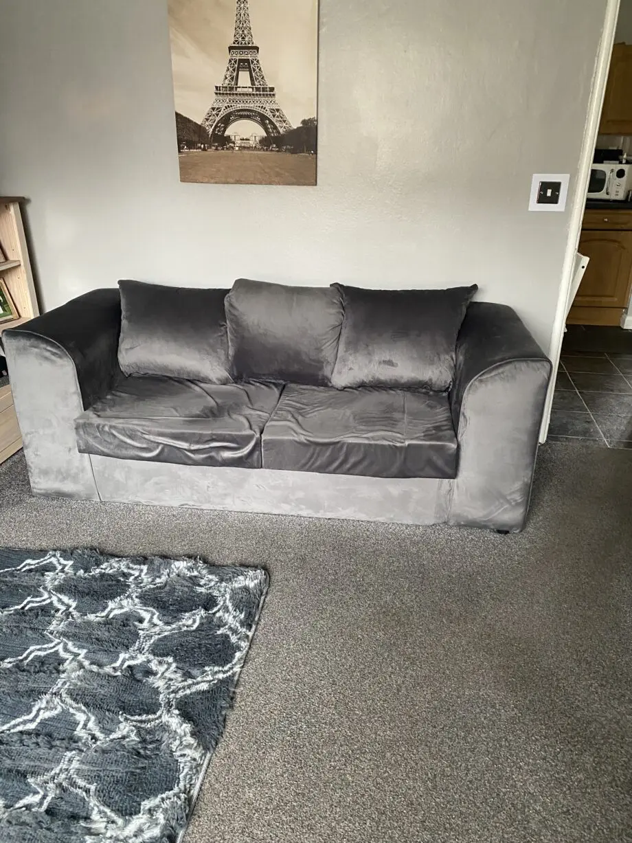 3+2 seater sofas and footstool