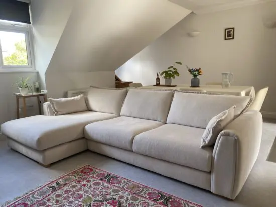 DFS Cream Somerford with chaise long