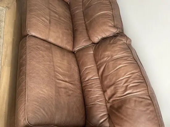 Brown 3 seat sofa bed