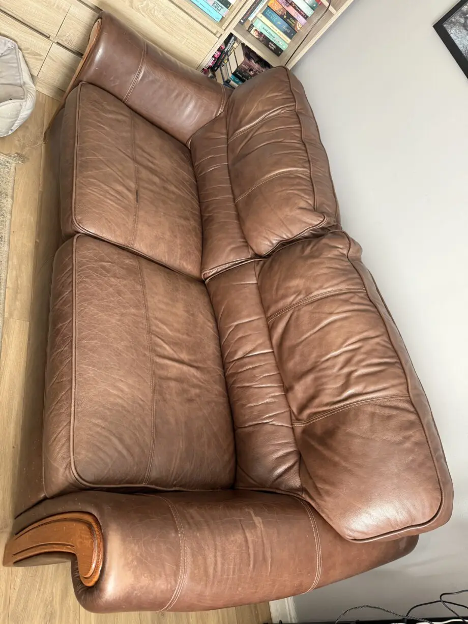 Brown 3 seat sofa bed