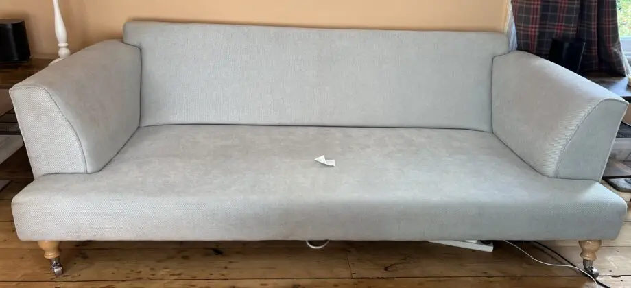Comfy grey two seater sofa