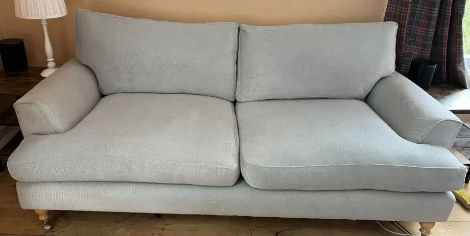 Comfy grey two seater sofa