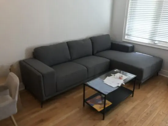 Structube (Canadian brand) grey/blue right hand L sofa