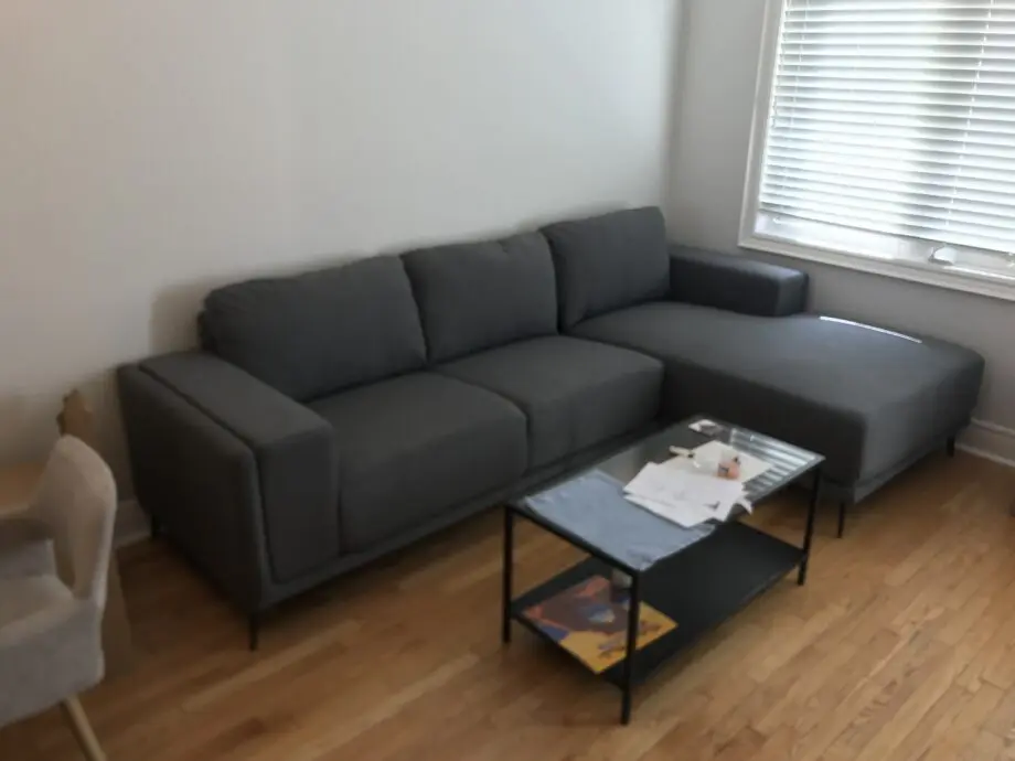 Structube (Canadian brand) grey/blue right hand L sofa