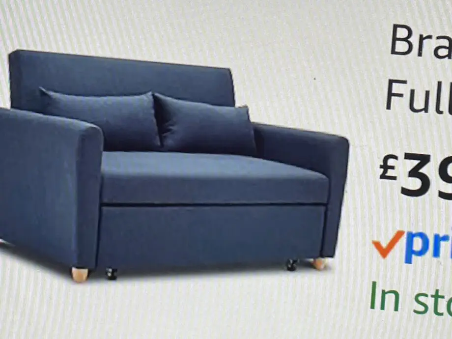 Bravich Navy blue double sofa bed unopened