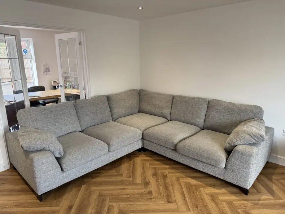 DFS Grey/Silver Euphoria Corner Sofa