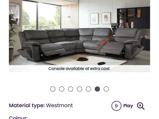 DFS IVERSON 2 corner 2 recliner