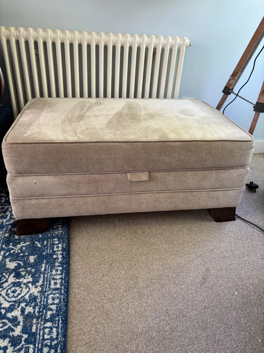 Furniture village annalise 4 seater sofa with scatter back cushions and large storage Footstool