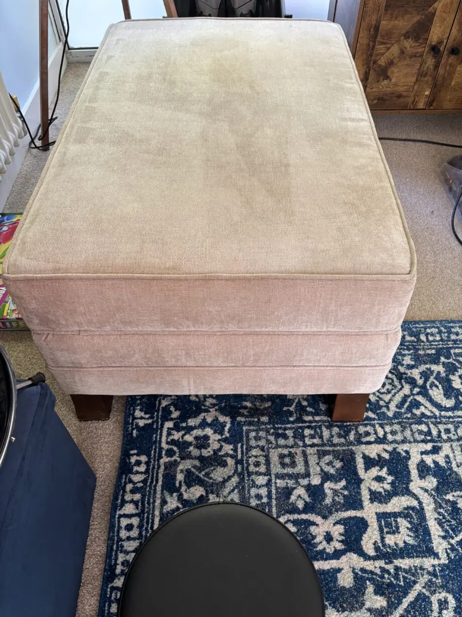 Furniture village annalise 4 seater sofa with scatter back cushions and large storage Footstool