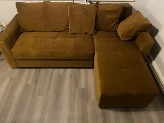 Dunelm Westley Corner Trundle Velvet Caramel