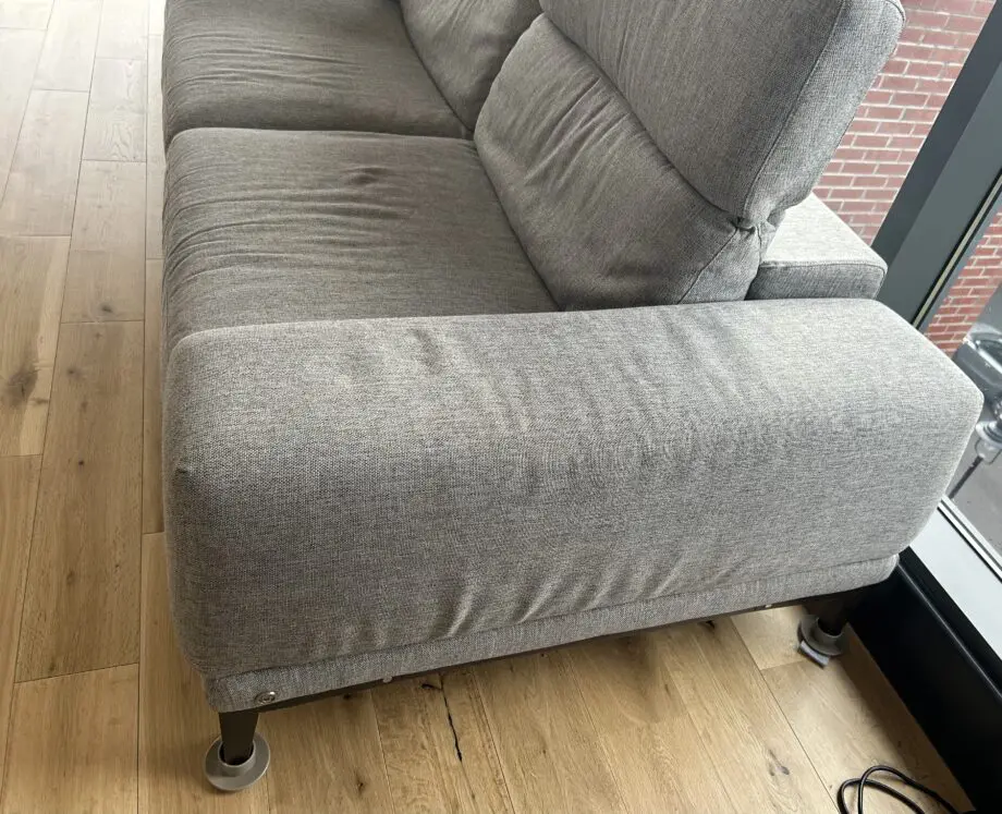 Natuzzi 2 Seater fabric grey sofa