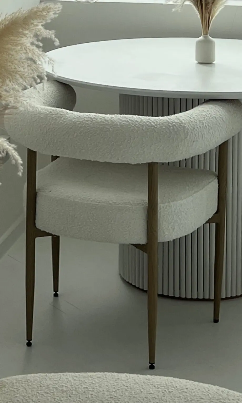 Beige arms chair