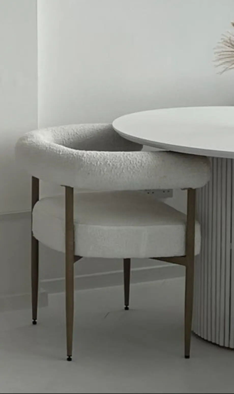 Beige arms chair