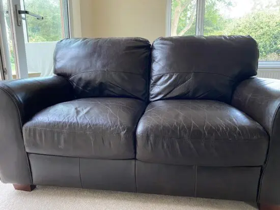 2 x Dark brown Salisbury leather sofa's