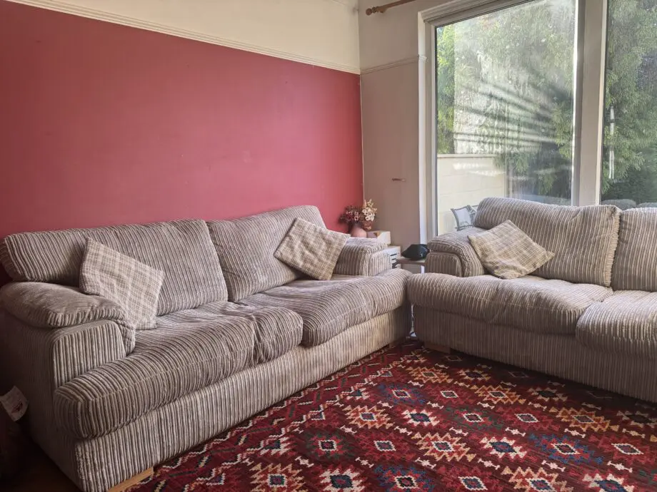 Dfs grey 2 seater + 3 seater sofa set