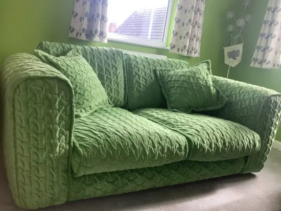 Sofology Candi 2 Seater Sofa Full Back - Candi Lime Green