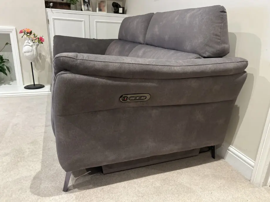 Sofology Missouri 2.5 Seater Power Recliner Sofa with Power Headrests - Fabric / Colour: Lifestyle Flecked Fabric Mocha