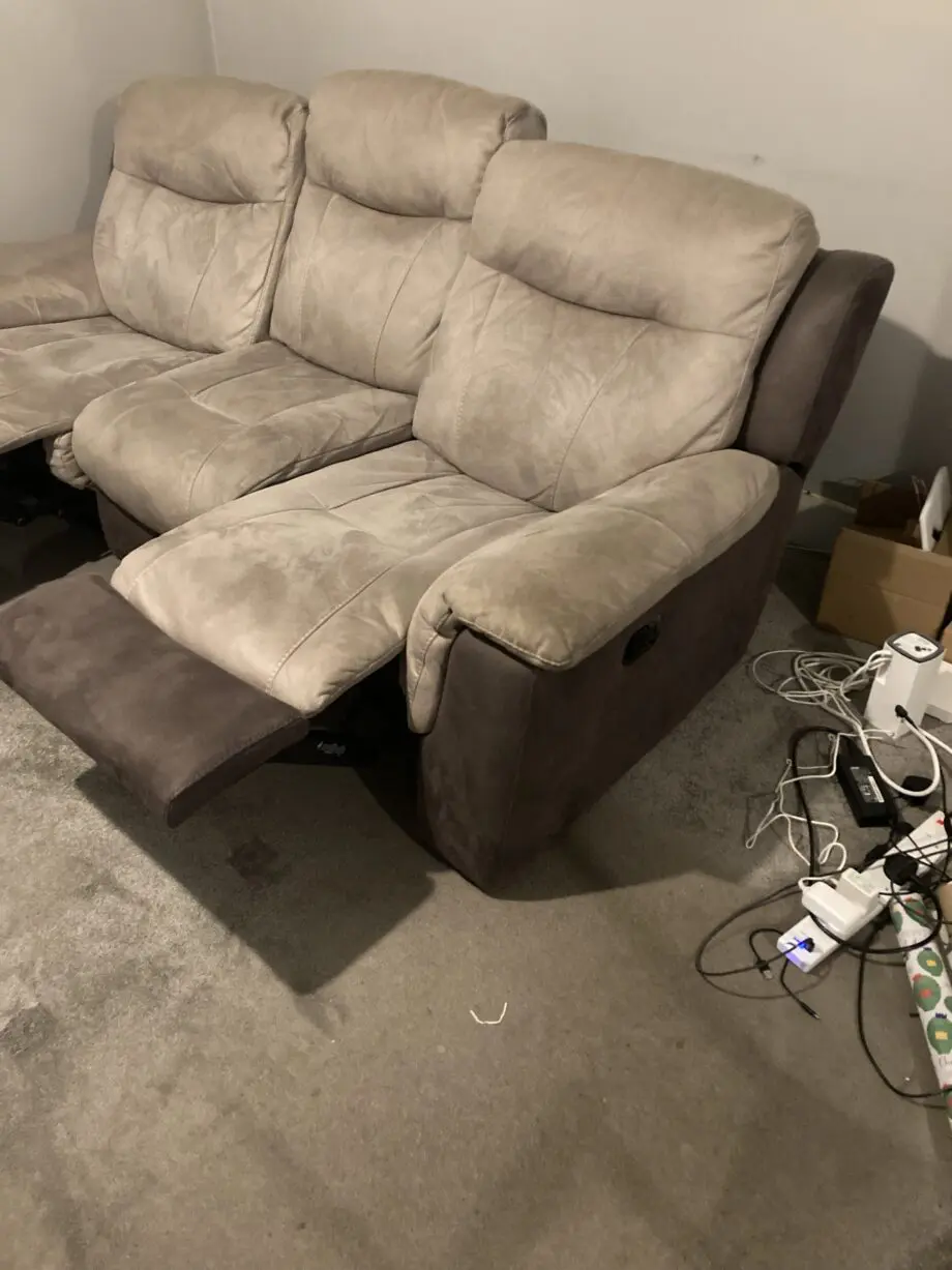DFS Arizona stone, 3 seater recliner fabric sofas