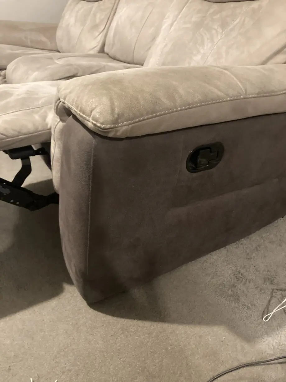DFS Arizona stone, 3 seater recliner fabric sofas