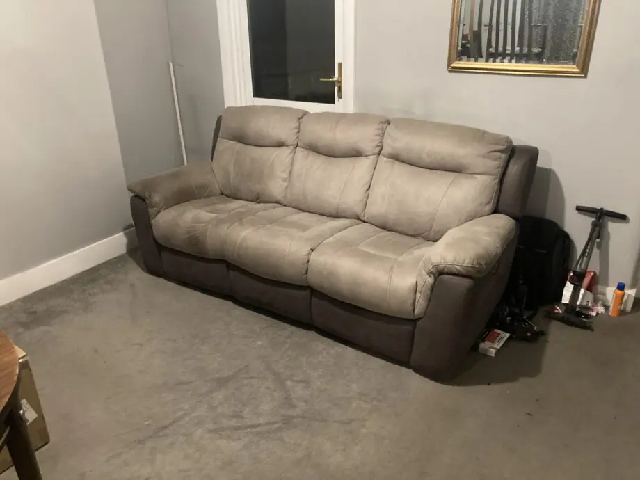 DFS Arizona stone, 3 seater recliner fabric sofas