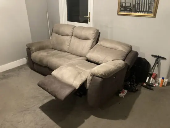 DFS Arizona stone, 3 seater recliner fabric sofas
