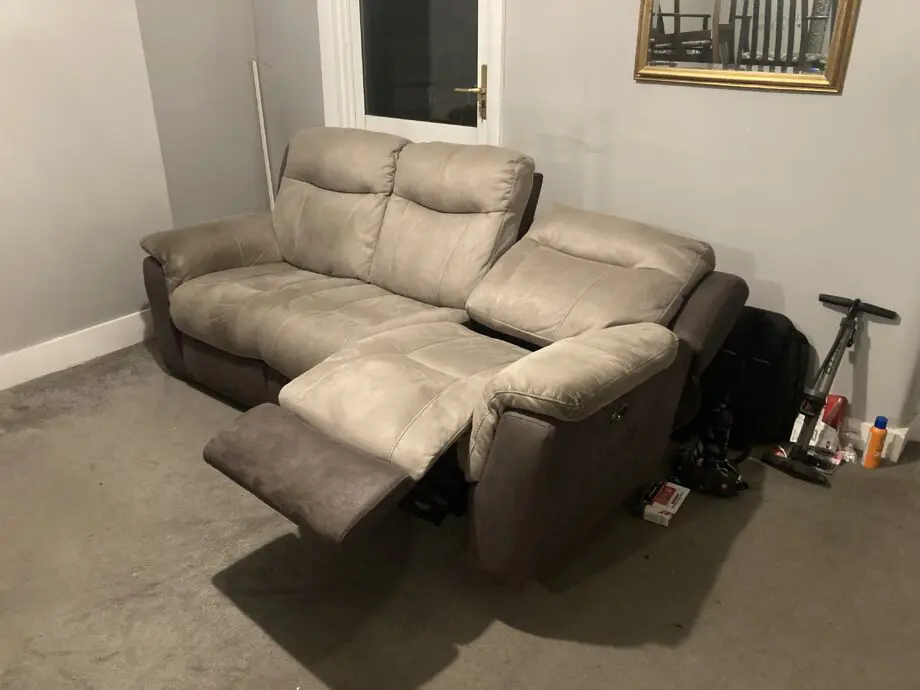DFS Arizona stone, 3 seater recliner fabric sofas