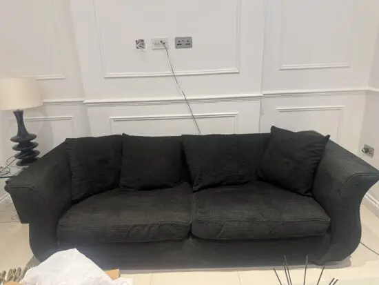 DFS black couch set