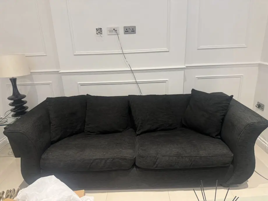 DFS black couch set