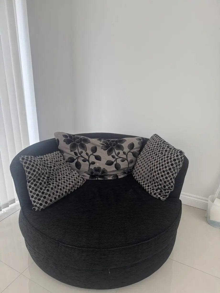 DFS black couch set