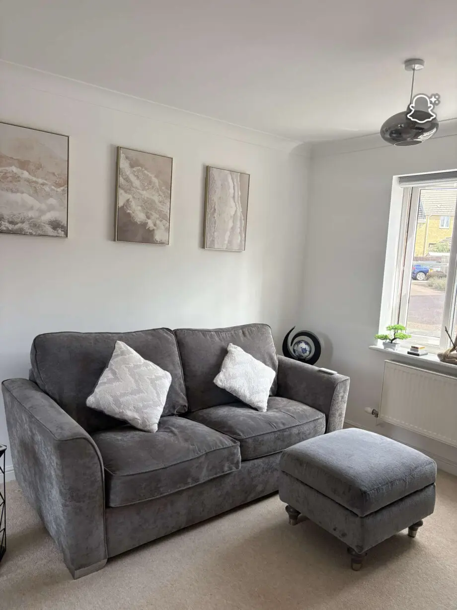 Immaculate condition Nick Scali 3 seater sofabed with footstool